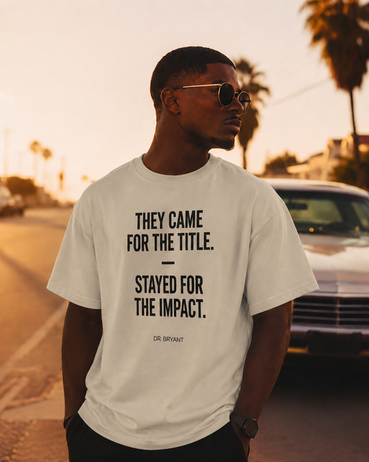 They Came For The Title T-Shirt | Bold Text Graphic Tee